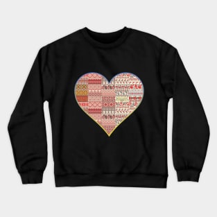 Heart with embroidery Crewneck Sweatshirt